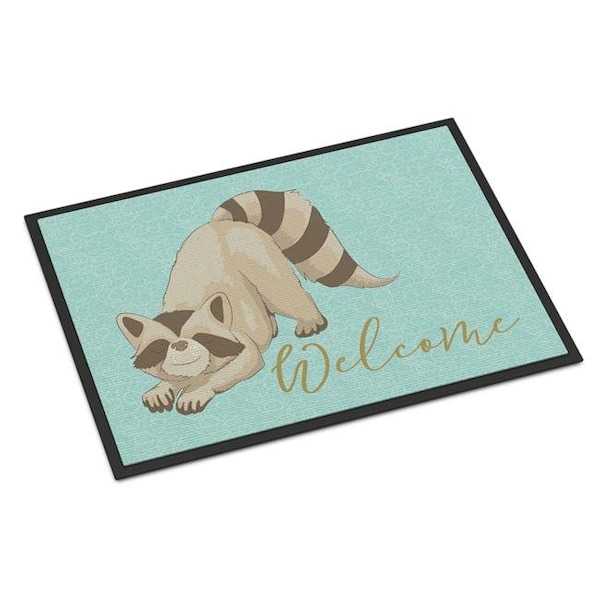 Carolines Treasures Carolines Treasures BB8560MAT Raccoon Welcome Indoor or Outdoor Mat - 18 x 27 in. BB8560MAT - main